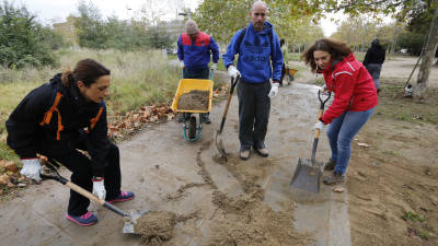 Una veintena de personas de distntos colectivos trabajaron como voluntarias. FOTO: PERE FERRÉ