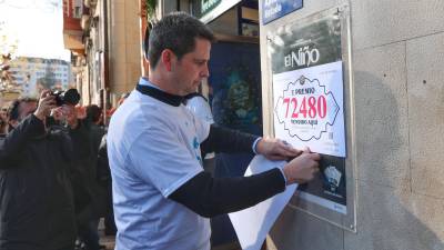 La administración donde se ha vendido el primer premio. Foto: EFE