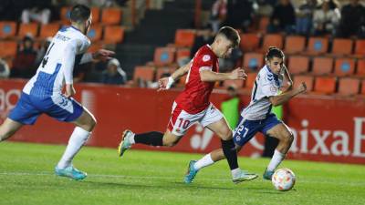 El extremo gallego llegó al Nàstic la pasada temporada procedente del CE Sabadell. Foto: Pere Ferré