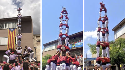 La Jove va descarregar el primer 3de8p de l’any. Foto: Cedida / 4de9f completat ahir per la Joves a Llorenç. Foto: Cedida / 3de8 descarregat pels Nens del Vendrell a Llorenç. Foto: Cedida