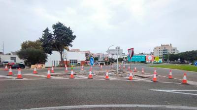 Los trabajo para habilitar un paso peatonal en la C-31 junto a a la Cruz Roja. Foto: DT