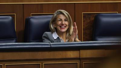 Yolanda díaz, en una imagen en el Congreso de los Diputados. Foto: EFE