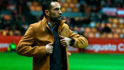 Dani Vidal en el banquillo del Nou Estadi Costa Daurada. FOTO: alfredo gonzález