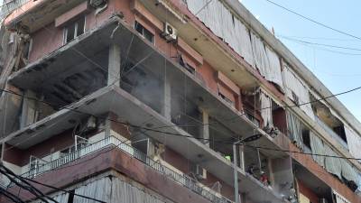 Un edificio bombardeado. Foto: EFE