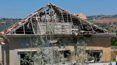 Una casa destrozada tras un ataque. Foto: EFE