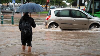 Inundaciones en Castellón este miércoles. Foto: EFE