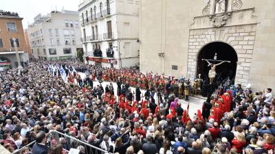 El templo de La Sang durante la celebración de Les Tres Gràcies. FOTO: ALFREDO GONZÁLEZ