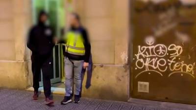 Uno de los cuatro detenidos en Barcelona. FOTO: CNP