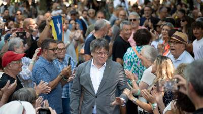 Si Puigdemont és detingut JxCat demanarà al president del Parlament, Josep Rull, que suspengui el ple. Foto: EFE