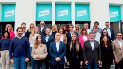 Imagen de la candidatura liderada por Carles Puigdemont que hoy será ratificada por los militantes de Junts per Catalunya. Foto: ACN