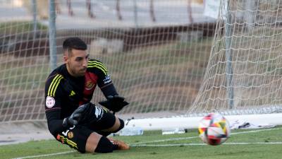 Dani Rebollo durante un partido de pretemporada. FOTO: nàstic