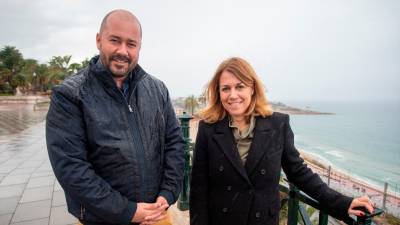 Xavier Puig y Helena Solà, este pasado martes, en el Balcó del Mediterrani de Tarragona. Foto: Marc Bosch