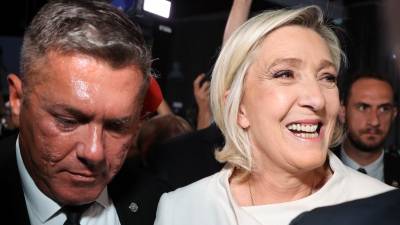 La ultraderechista Le Pen, tras conocer los resultados. Foto: EFE