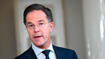 Mark Rutte, este martes en Helsinki. Foto: EFE