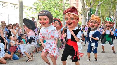 Los Nanos, durante la Baixada de Misericòrdia, en las fiestas de 2023. foto: alfredo gonzález