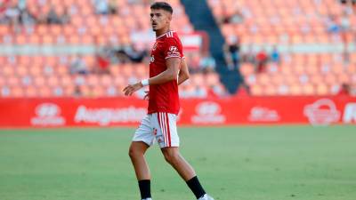 Alex Tirlea en un partido con el Nàstic en el Nou Estadi. Foto: Pere Ferré