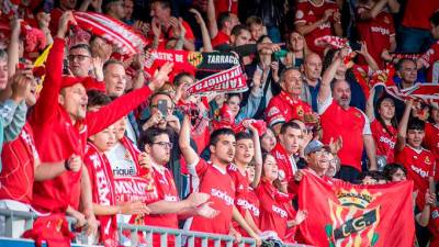 Aficionados del Nàstic, el año pasado en el Johan Cruyff. Foto: Nàstic