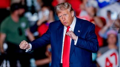 El expresidente de Estados Unidos y candidato republicano a la Casa Blanca, Donald Trump, durante la actual campaña presidencial. FOTO: EFE