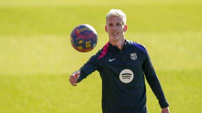 Dani Olmo, entrenando. Foto: EFE