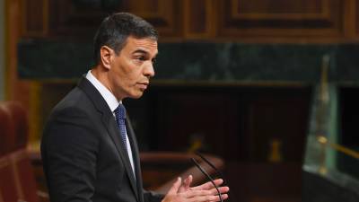 Pedro Sánchez, durante su comparecencia en el Congreso. Foto: EFE