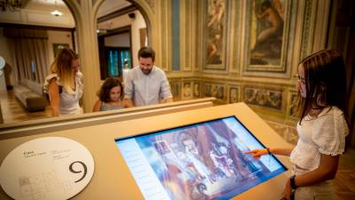 La renovación del Pau Casals en 2022 impulsó una gran área audiovisual para hacer las visitas más participativas. foto: Museu Pau Casals