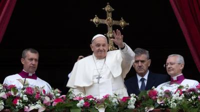 El Papa Francisco, este Domingo de Resurrección. Foto : EFE
