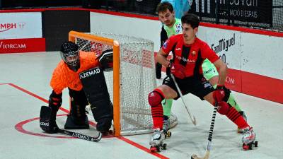 Marc Julià ha anotado el único gol rojinegro. Foto; Alfredo González