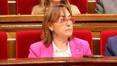 La portaveu del Govern, Sílvia Paneque, aquest dimecres a la sessió de control. Foto: ACN