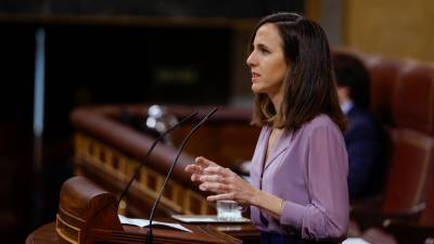 La diputada de Podemos Ione Belarra durante su intervención en el Congreso. Foto: EFE/Javier Lizón