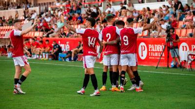 El Nàstic se mide este miércoles al Atlètic Lleida en el penúltimo test de la pretemporada. Foto: Marc Bosch