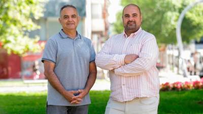 Tareq Shaqadan y Saleh Shaqadan, hermano e hijo de Mayhoub. Foto: Marc Bosch