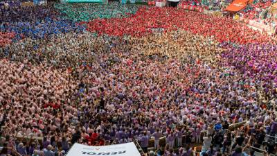 Concurs de Castells de Tarragona, donde participan las collas de toda Catalunya. Foto: Àngel Ullate