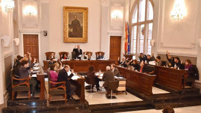 Imatge del ple d'aquest divendres a l'Ajuntament de Reus. Foto: Alfredo González