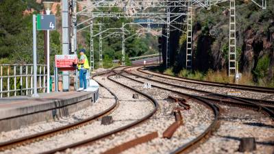 El punto en el que confluye la línea de Valls y la de Reus hacia Lleida. FOTO: Marc Bosch