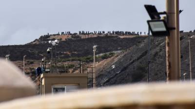 La frontera entre Ceuta y Marruecos. Foto: EFE