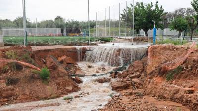 Inundaciones en Salou. Foto: Alba Mariné