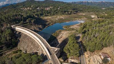 La presa del embalse de Riudecanyes. Foto: ACN