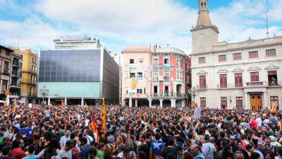 Manifestación en Reus el 3 de octubre de 2017. Foto: Alba Mariné