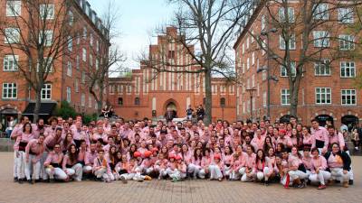 Els Xiquets de Tarragona durant el seu darrer desplaçament grupal a Copenhague. Foto: Xiquets de Tarragona