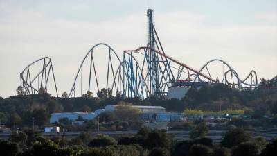 Vista del Dragon Khan, en PortAventura. Foto: Marc Bosch