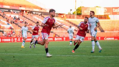 Joan Oriol fue el autor el gol de la victoria en Amorebieta. FOTO: MARC BOSCH