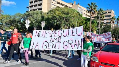 Una manifestació en contra de desallotjar la ICASS. FOTO: Alfredo González