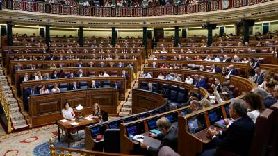 Imagen del pleno en el Congreso en el que se aprovó la amnistía. Foto: EFE