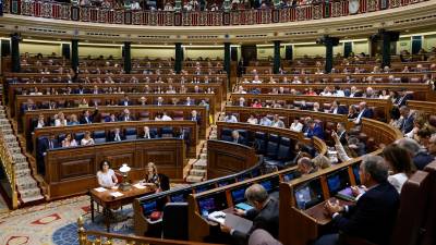 Imatge del ple d’aquest dijous del Congrés dels Diputats. Foto: EFE