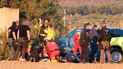 Momento en que los Mossos consiguieron neutralizar a Marin Eugen Sabau, en una masia de Riudoms, el pasado diciembre. Foto: Fabián Acidres