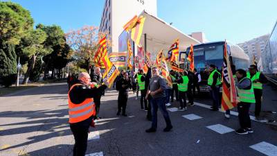 Imágenes del piquete de este jueves por la mañana. Foto: Àngel Ullate