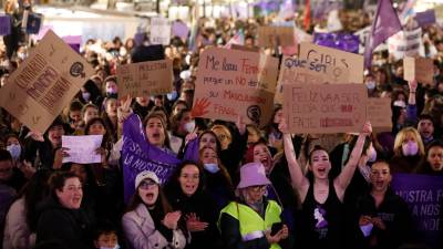 Una manifestación en Tarragona por el 8-M, Día Internacional de la Mujer. foto: pere ferré