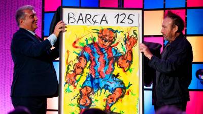 Imagen de la presentación del cartel del 125 aniversario del FC Barcelona. Foto: X