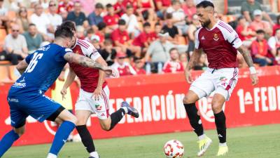 Antoñín, el ‘9’ del Nàstic. Foto: Joan Baseda/Nàstic