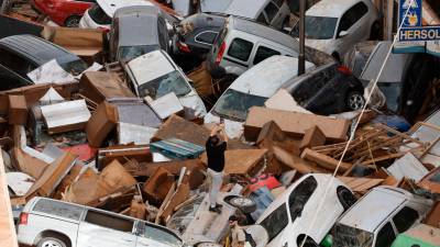 Imagen de los estragos causados por la DANA en Valencia. Foto: EFE